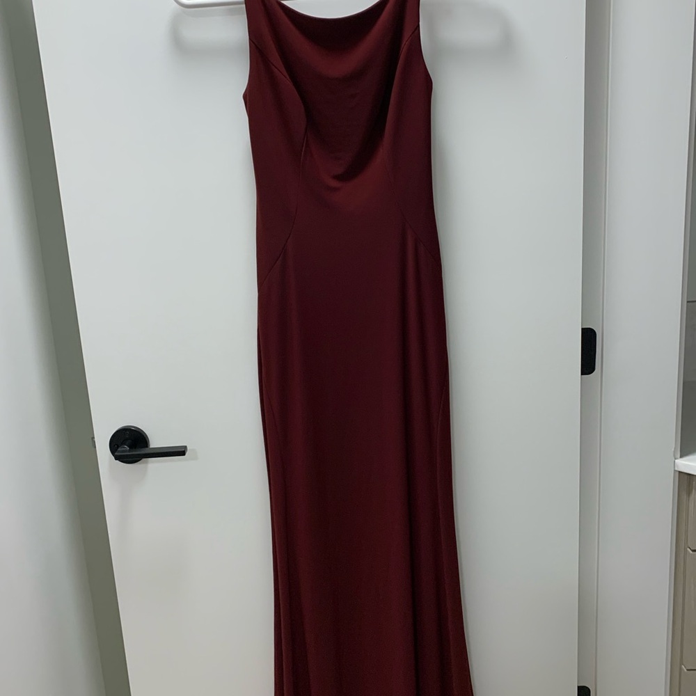 COPY. SORELLA VITA Strapless Wine Dress